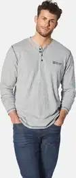 Langarmshirt Langarmshirt LUIMONO , Herren, Gr. ML, grau, Obermaterial: 93% Baumwolle CO. 7% Acetat CA., casual, regular fit normal, Serafino, Langarm, Shirts, im dezenten Jacquardmuster