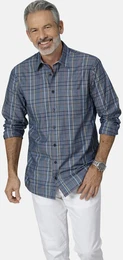 Langarmhemd Hemd MILANVETTA , Herren, Gr. L, blau, Obermaterial: 100% Baumwolle CO., Langarm, Hemden, mit zeitlosem Kentkragen