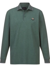 Langarm-Poloshirt Langarm-Poloshirt MILANVETZO , Herren, Gr. 58, grn (grn melange), Obermaterial: 60% Baumwolle CO. 40% Polyester PES., casual, regular fit normal, ohne Ausschnitt, Langarm, Shirts, hochwertige Piqu-Baumwolle