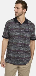 Poloshirt Poloshirt SILVIANO , Herren, Gr. 52, blau (dunkelblau gemustert), Obermaterial: 100% Baumwolle CO., casual, regular fit normal, ohne Ausschnitt, Kurzarm, Shirts