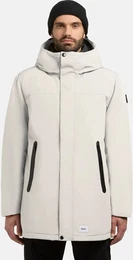 Kurzmantel Kann-YM , Herren, Gr. XL (54), wei (sanftes wei), Material: 85% Polyester, 15% Baumwolle, Futter: 100% Polyester, Wattierung: 100% Polyester, casual, gerade Po-bedeckend, Langarm rmel ohne rmelschlitz gerader Abschluss, Mntel,