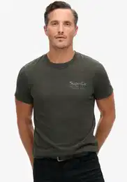 Rundhalsshirt TONAL VENUE LOGO T SHIRT , Herren, Gr. XXL, deep marine grn slub, Single Jersey, Obermaterial: 100% Baumwolle, bedruckt, modisch, relaxed fit, Rundhals, Kurzarm, Shirts