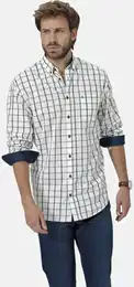Langarmhemd Hemd ROMANTELLA , Herren, Gr. L, grn (grn kariert), Obermaterial: 100% Baumwolle CO., Langarm, Hemden, mit Button-Down-Kragen