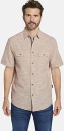 Kurzarmhemd Kurzarmhemd BELLAZURRO , Herren, Gr. M, beige, regular fit, Kurzarm, Hemden, mit knpfbaren Brusttaschen