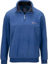 Fleeceshirt Fleece-Sweatshirt FIORIVESTO , Herren, Gr. 54, blau, Obermaterial: 100% Polyester PES., casual, regular fit normal, ohne Ausschnitt, Langarm, Shirts Sweatshirt, mit elastischem Saum