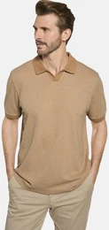 Poloshirt Poloshirt ELENZIO , Herren, Gr. 58, braun (hellbraun), Obermaterial: 50% Baumwolle CO. 50% Polyester PES., casual, regular fit normal, ohne Ausschnitt, Kurzarm, Shirts
