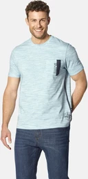 T-Shirt T-Shirt EDIZOTTO , Herren, Gr. XL, blau (hellblau melange), Obermaterial: 85% Baumwolle CO. 15% Polyester PES., casual, regular fit normal, Rundhals, Kurzarm, Shirts