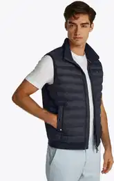 Steppweste MIX MEDIA VEST , Herren, Gr. L, blau (desert sky), Web, Obermaterial: 72% Baumwolle, 28% Polyester, casual, Westen, Rckenteil ungesteppt