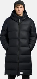 Steppmantel Earl-YM , Herren, Gr. XL (54), blau (dunkelblau), Obermaterial: 100% Polyester, Beschichtung: 100% Polyurethan, Futter: 100% Nylon, Wattierung: 100% Polyester, Basic, gerade knieumspielend, hoch geschlossener Ausschnitt, Langarm rmel