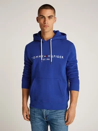 Kapuzensweatshirt TOMMY LOGO HOODY , Herren, Gr. XL, blau (wedge blau), Sweatware, Obermaterial: 64% Baumwolle, 36% Polyester, casual, gerade, unten schmal hftlang, Rundhals, Langarm angesetztes Bndchen, Sweatshirts, mit Kapuze und K