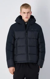 Winterjacke , Herren, Gr. S, schwarz, Steppware, Obermaterial: 100% Polyamid, unifarben mit Farbeinsatz, sportlich, Langarm, Jacken