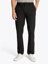 Chinohose DENTON KNIT TECH CHINO , Herren, Gr. 33, Lnge 32, schwarz, Web, Obermaterial: 53% Elastomultiester, 47% Polyester, casual, straight fit, Hosen, mit feuchtigkeitsableitender Anti-Geruch-Technologie