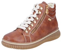 Winterboots , Damen, Gr. 43, braun, Lederimitat, sportlich, Schuhe, Schnrboots, Stiefelette mit wasserabweisender riekerTEX-Membran
