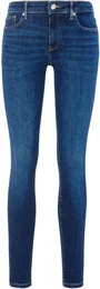 Skinny-fit-Jeans HERITAGE COMO SKINNY RW , Damen, Gr. 33, Lnge 34, blau (nos dunkelblau), Denim/Jeans, Obermaterial: 95% Baumwolle, 4% Elastomultiester, 1% Elasthan, unifarben, casual, skinny fit lang, Jeans, mit Logo-Bad