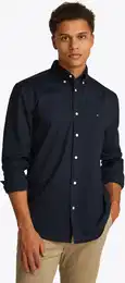 Langarmhemd CORE FLEX POPLIN SOLID RF SHIRT , Herren, Gr. M, N-Gr, blau (desert sky), Web, Obermaterial: 100% Baumwolle, casual, regular fit, Langarm Manschette, Hemden