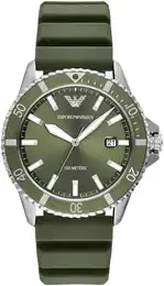 Quarzuhr , grn, Armbanduhren, Herren, Armbanduhr, Herrenuhr, Silikonarmband, analog, Tag