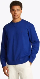 Sweatshirt ESS SEASONAL FLEECE CREWNECK , Herren, Gr. L, blau (wedge blau), Sweatware, Obermaterial: 60% Baumwolle, 40% Polyester, unifarben, casual, normal hftlang, Rundhals, Langarm elastischer Bund, Sweatshirts, mit Logostickerei