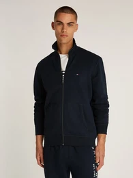 Sweatjacke ESSENTIAL FLEECE ZT STAND COLLAR , Herren, Gr. XXL, blau (desert sky), Sweatware, Obermaterial: 60% Baumwolle, 40% Polyester, unifarben, casual, normal hftlang, Langarm elastischer Bund, Sweatjacken, mit Logostickerei