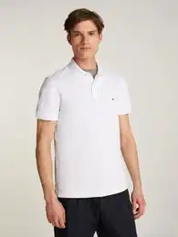 Poloshirt PERFORMANCE PIQUE REG POLO , Herren, Gr. XL, wei, Jersey, Obermaterial: 63% Baumwolle, 31% Polyester, 6% Elasthan, casual, regular fit hftlang, Kurzarm abgesteppt, Shirts, mit Streifenmuster