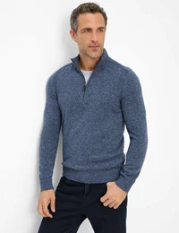 Strickpullover Style STEFFEN , Herren, Gr. XXXL (58/60), blau, 40% Polyamid, 30% Wolle, 30% Viskose, Langarm, Pullover