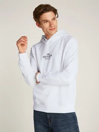 Hoodie , Herren, Gr. XXL, wei, Sweatware, Obermaterial: 60% Baumwolle, 40% Polyester, unifarben, casual, bequem hftlang, Langarm Rippbndchen, Sweatshirts, mit Logodruck