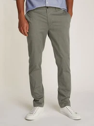 Chinohose DENTON PRINTED STRUCTURE CHINO , Herren, Gr. 34, Lnge 34, grau (hydrogen grau), Web, Obermaterial: 96% Baumwolle, 4% Elasthan, unifarben, casual, slim fit lang, Hosen, mit Struktur