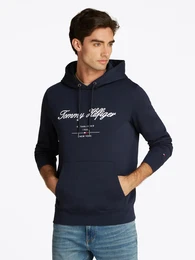 Hoodie SCRIPT LOGO HOODY , Herren, Gr. XL, blau (desert sky), Sweatware, Obermaterial: 63% Baumwolle, 37% Polyester, casual, regular fit hftlang, Langarm Rippbndchen, Sweatshirts, mit aufgesticktem Logo