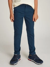 Chinohose 1985 SOFT TWILL CHINO PANTS , Jungen, Gr. 16 (176), N-Gr, blau (schwarz night navy), Web, Obermaterial: 97% Baumwolle, 3% Elasthan, unifarben, slim fit, Hosen, in Twill Qualitt