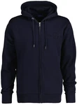 GANT Herren Sweatjacke REGULAR TONAL SHIELD FULL ZIP HOODIE blau
