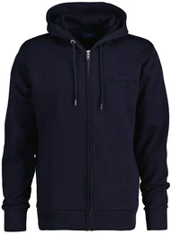Sweater Sweatjacke REGULAR TONAL SHIELD FULL ZIP HOODIE , Herren, Gr. M, blau, Obermaterial: 100% Baumwolle CO., Sweatshirts