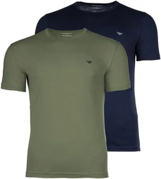T-Shirt T-Shirt ENDURANCE 2er Pack , Herren, Gr. M, marine, oliv, Obermaterial: 95% Baumwolle CO. 5% Elasthan EL., Kurzarm, Shirts