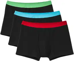 Boxershorts Boxershort New Boxer Natural Benefit 3P 3er Pack , Herren, Gr. XXL, schwarz, grn, blau, rot, Obermaterial: 95% Baumwolle CO. 5% Elasthan EL., Unterhosen