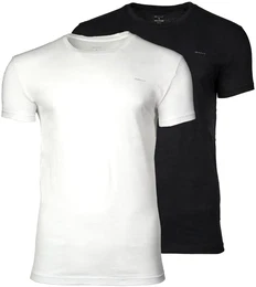 T-Shirt T-Shirt 2er Pack , Herren, Gr. S, schwarz (schwarz, wei), Obermaterial: 100% Baumwolle CO., Kurzarm, Shirts