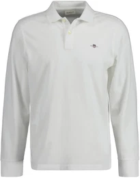Poloshirt Poloshirt Regular Shield Longsleeve Pique Rugger 1er Pack , Herren, Gr. M, wei, Obermaterial: 100% Baumwolle CO., Langarm, Shirts