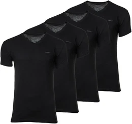 T-Shirt T-Shirt 4er Pack , Herren, Gr. L, schwarz, Obermaterial: 100% Baumwolle CO., Kurzarm, Shirts