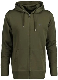 Sweater Sweatjacke REGULAR SHIELD FULL ZIP HOODIE , Herren, Gr. L, grn, Obermaterial: 87% Baumwolle CO. 13% Polyester PES., Sweatshirts