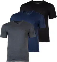 T-Shirt T-Shirt T-ShirtVN 3P Classic 3er Pack Gr. S, blau, grau, schwarz, Herren, Obermaterial: 100% Baumwolle CO., Shirts