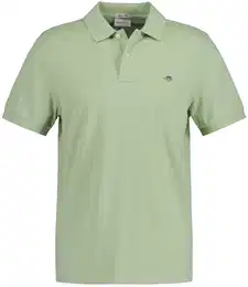 Poloshirt Poloshirt Regular Shield Pique Polo 1er Pack , Herren, Gr. L, grn (milky matcha), Obermaterial: 100% Baumwolle CO., Kurzarm, Shirts