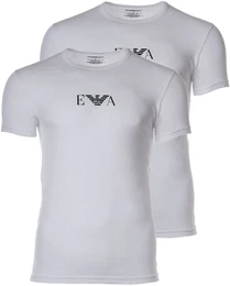 T-Shirt T-Shirt 2er Pack , Herren, Gr. S, wei, Obermaterial: 95% Baumwolle CO. 5% Elasthan EL., Kurzarm, Shirts