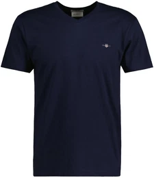 T-Shirt T-Shirt SLIM SHIELD V-NECK T-SHIRT 1er Pack , Herren, Gr. L, blau (dunkelblau), Obermaterial: 100% Baumwolle CO., Kurzarm, Shirts