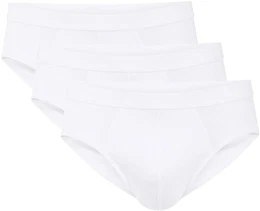Slip Slip MEN BRIEF NATURAL BENEFIT 3er Pack , Herren, Gr. XXL, wei, Obermaterial: 94% Baumwolle CO. 6% Elasthan EL., Unterhosen