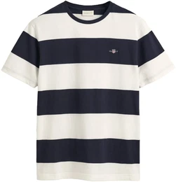 T-Shirt T-Shirt BAR STRIPE T-SHIRT 1er Pack , Herren, Gr. XXXL, wei, Obermaterial: 100% Baumwolle CO., Kurzarm, Shirts