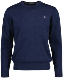 Sweater Strickpullover CLASSIC COTTON C-NECK , Herren, Gr. 5XL, jeansblau melange, Obermaterial: 100% Baumwolle CO., Sweatshirts
