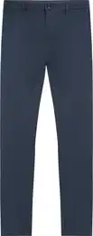 Chinohose DENTON PRINTED STRUCTURE CHINO , Herren, Gr. 34, Lnge 34, blau (desert sky), Web, Obermaterial: 96% Baumwolle, 4% Elasthan, unifarben, casual, slim fit lang, Hosen, mit Struktur