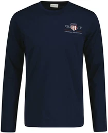Longsleeve Longsleeve REGULAR MEDIUM ARCHIVE SHIELD 1er Pack , Herren, Gr. XXXL, blau, Obermaterial: 100% Baumwolle CO., Langarm, Shirts