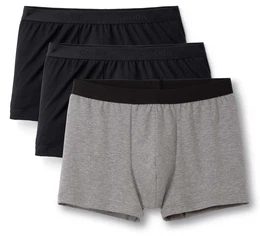 Boxershorts Boxershort New Boxer Natural Benefit 3P 3er Pack , Herren, Gr. S, schwarz (schwarz, grau), Obermaterial: 95% Baumwolle CO. 5% Elasthan EL., Unterhosen