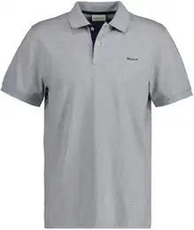 Poloshirt Poloshirt REGULAR CONTRAST PIQUE RUGGER 1er Pack , Herren, Gr. L, grau, Obermaterial: 96% Baumwolle CO. 4% Elasthan EL., Kurzarm, Shirts