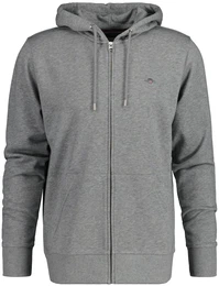 Sweater Sweatjacke REGULAR SHIELD FULL ZIP HOODIE , Herren, Gr. M, grau, Obermaterial: 87% Baumwolle CO. 13% Polyester PES., Sweatshirts