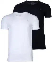 T-Shirt T-Shirt 2er Pack , Herren, Gr. M, schwarz (schwarz, wei), Obermaterial: 100% Baumwolle CO., Kurzarm, Shirts