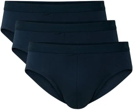 Slip Slip MEN BRIEF NATURAL BENEFIT 3er Pack , Herren, Gr. XXL, blau (dunkelblau), Obermaterial: 94% Baumwolle CO. 6% Elasthan EL., Unterhosen